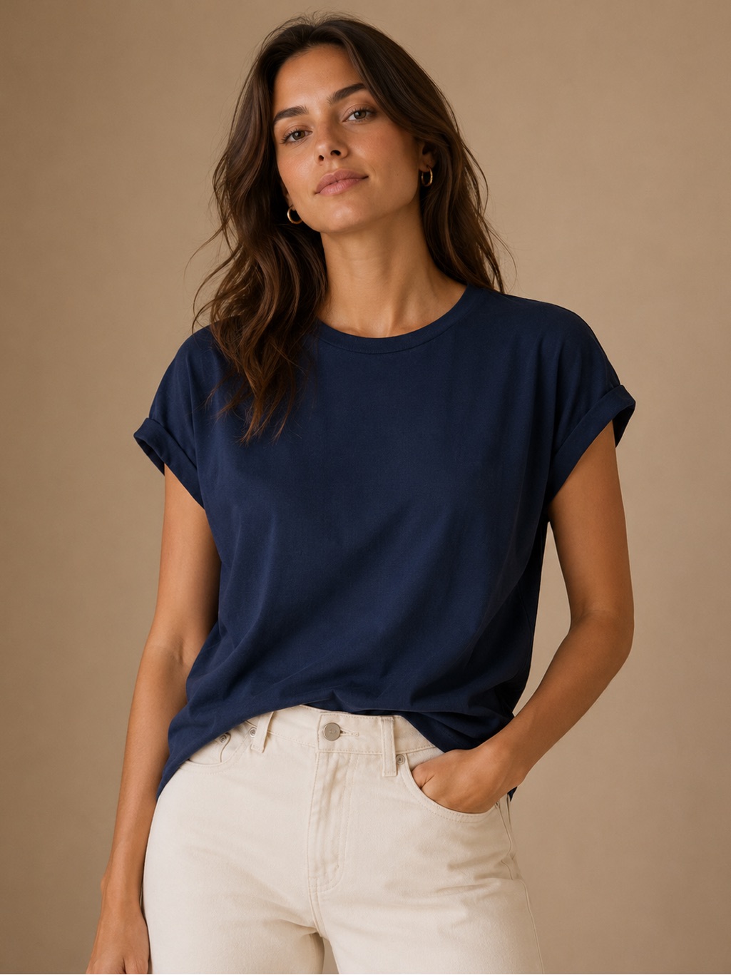 Banana Republic Linen Blend Navy Oversized T-Shirt Size L Nwt